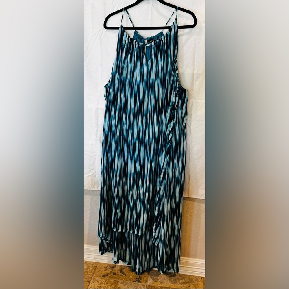 Lane Bryant Size 26/28 Teal Design Short Dress